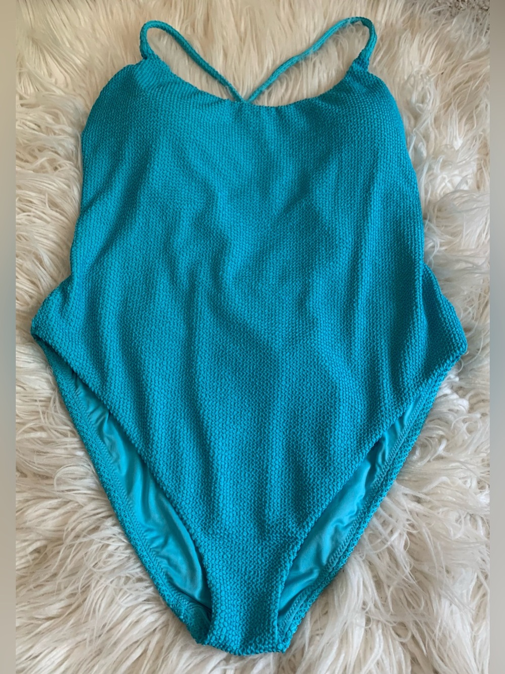 NWT Show Me Your MuMu Positano One Piece Textured Swimsuit Teal Size XXL